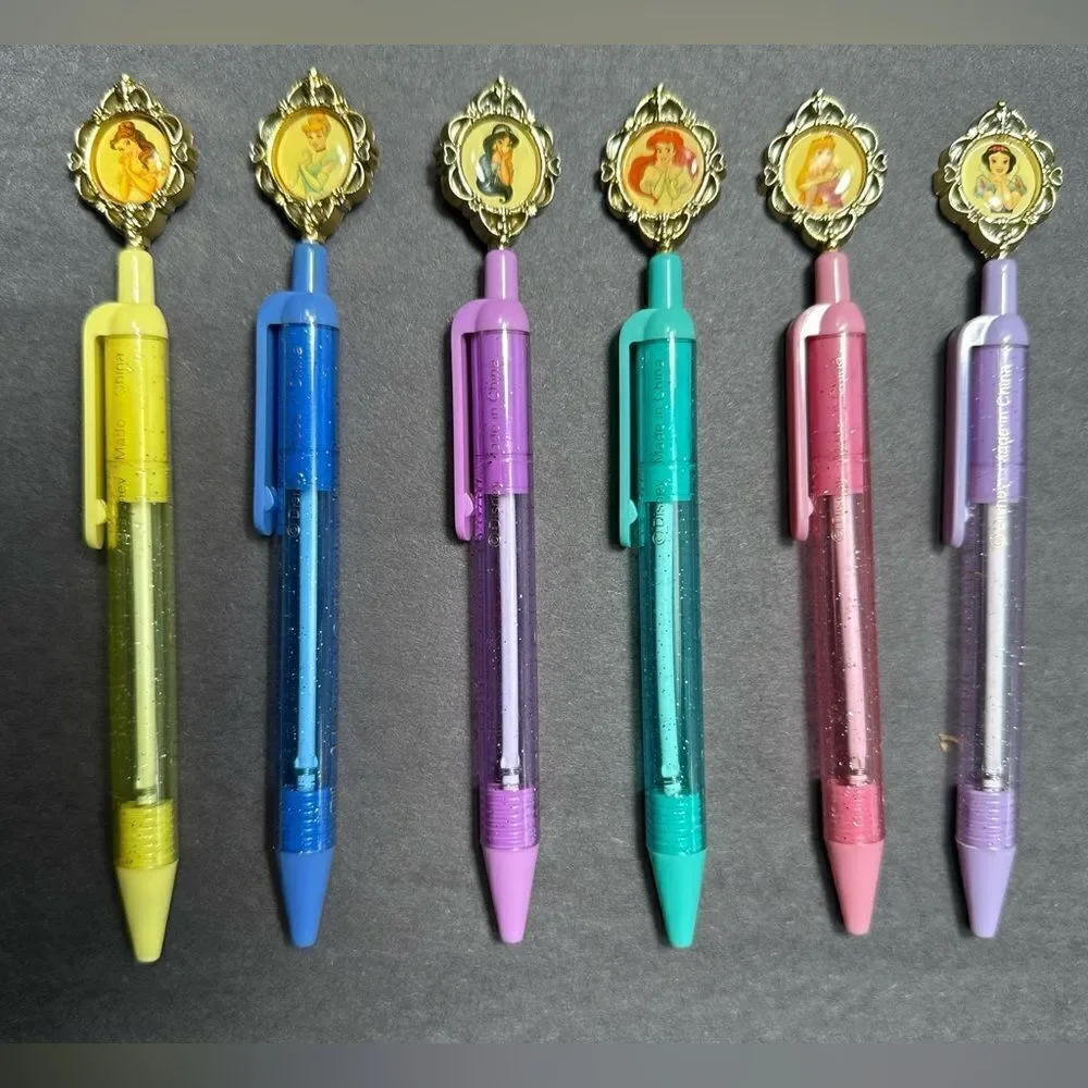 Vintage Glitter Disney Princess Mini Pen Set